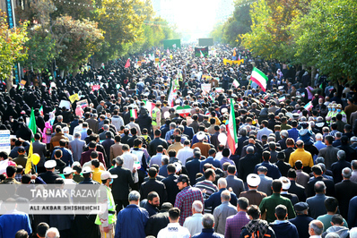 مراسم راهپیمایی 13 آبان در مشهد مقدس