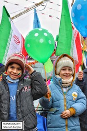 راهپیمایی چهل و چهارمین سالگرد انقلاب اسلامی در مشهد مقدس